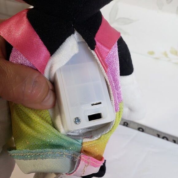 Disney Singing Talking Minnie Mouse Plush Doll 13" Soft Stuffed Toy Pink TieDye - Picture 8 of 9